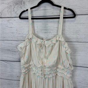 Torrid shirted bodice cream and blue Daisy midi dress